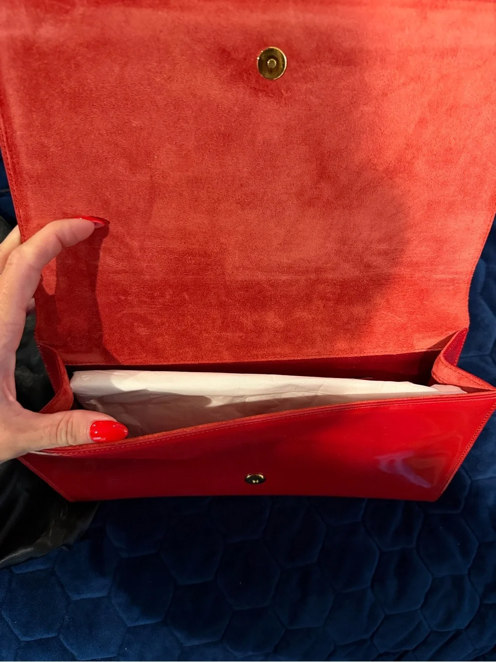 Saint Laurent glossy red